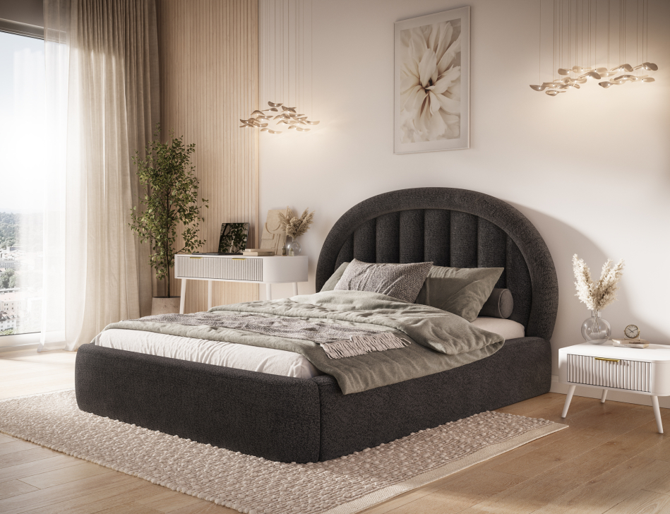Tapedo Upholstered Bed With Container 140x200