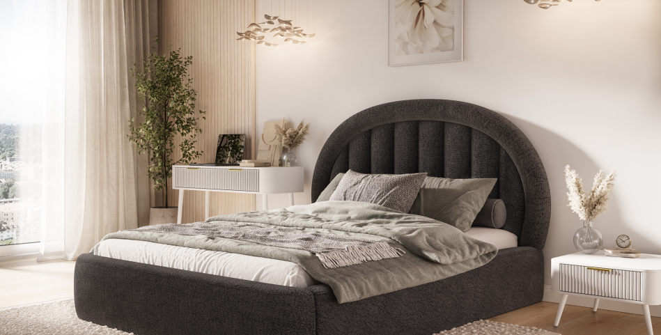 Tapedo Upholstered Bed With Container 140x200