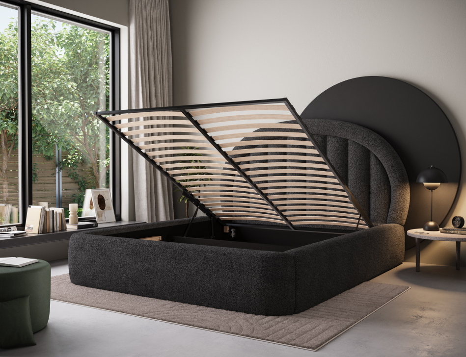 Tapedo Upholstered Bed With Container 140x200