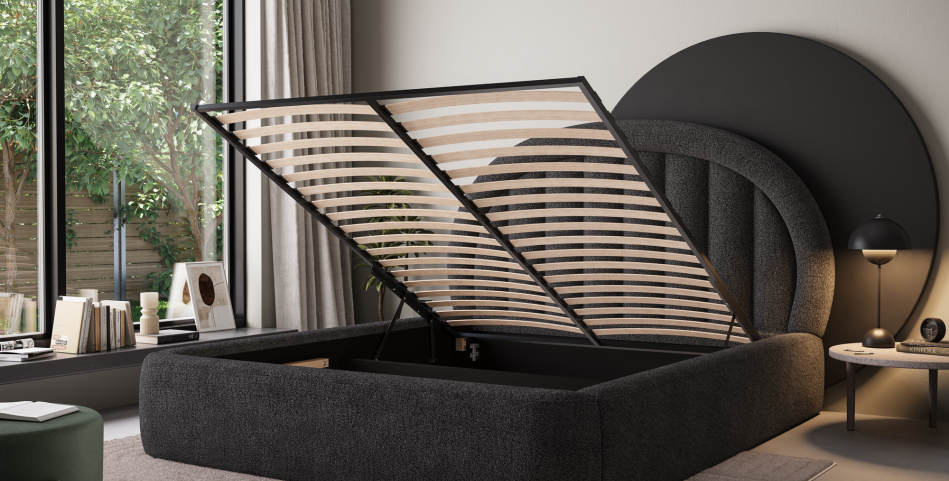 Tapedo Upholstered Bed With Container 140x200