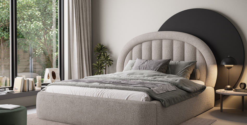 Tapedo Upholstered Bed With Container 160x200