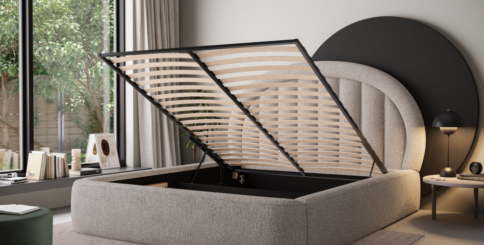 Tapedo Upholstered Bed With Container 160x200