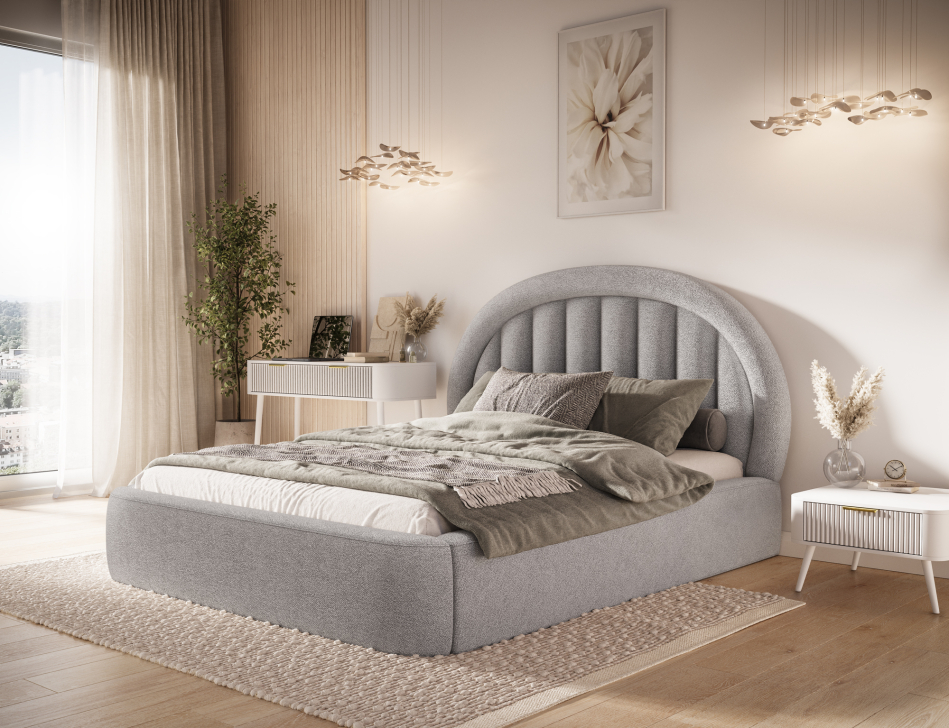 Tapedo Upholstered Bed With Container 180x200