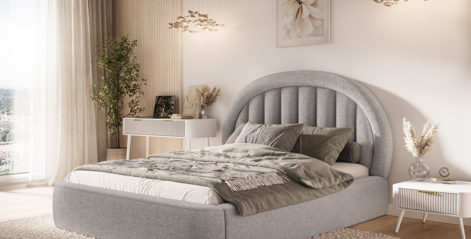 Tapedo Upholstered Bed With Container 180x200