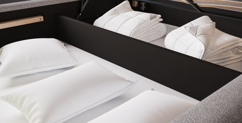 Tapedo Upholstered Bed With Container 180x200