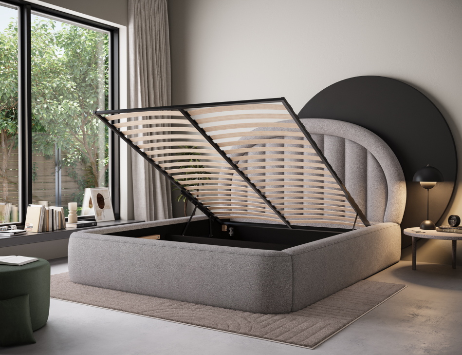 Tapedo Upholstered Bed With Container 180x200