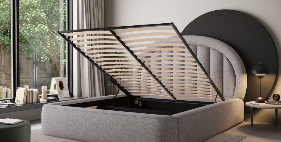 Tapedo Upholstered Bed With Container 180x200