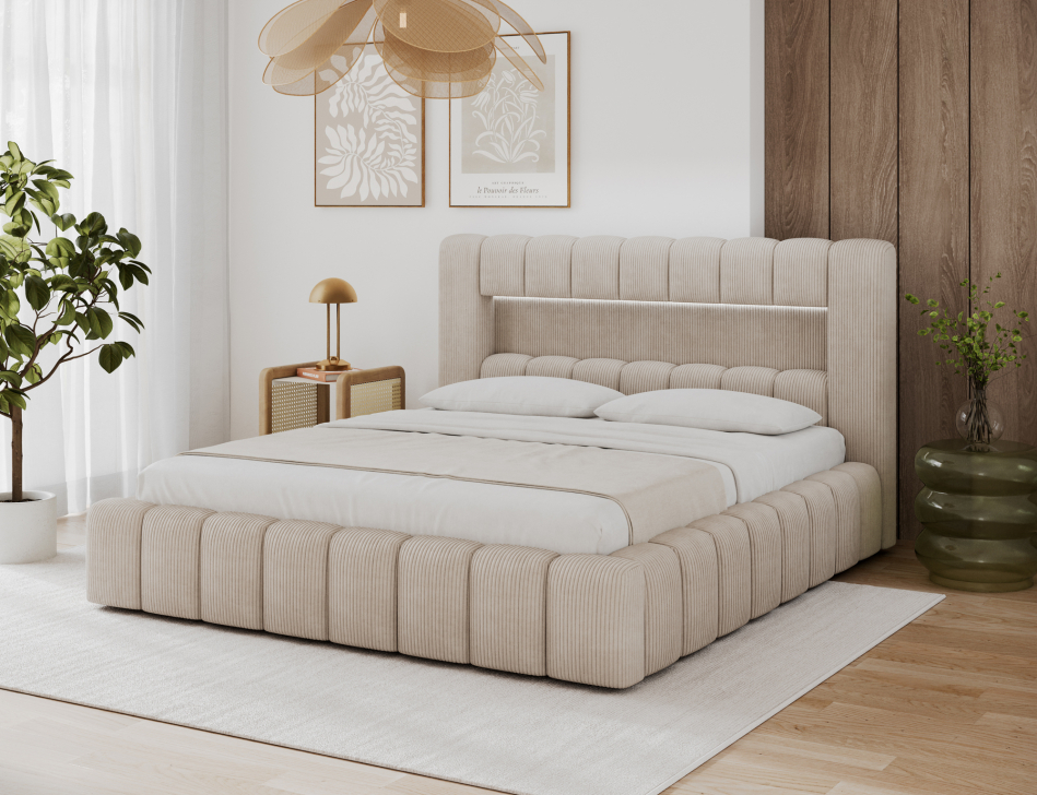 Lamica Upholstered Bed With Container 140x200