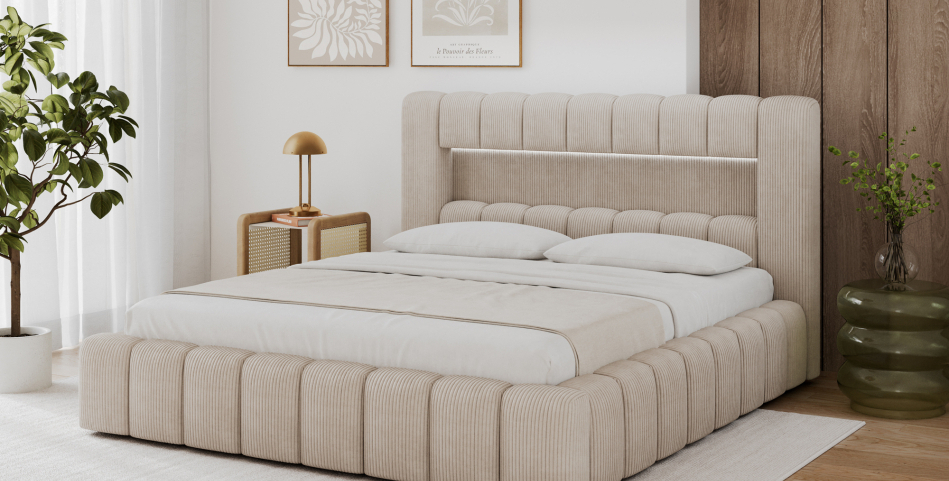 Lamica Upholstered Bed With Container 140x200