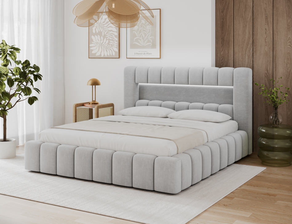 Lamica Upholstered Bed With Container 140x200