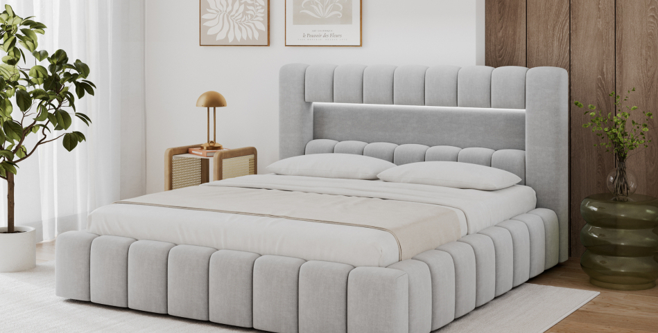 Lamica Upholstered Bed With Container 140x200