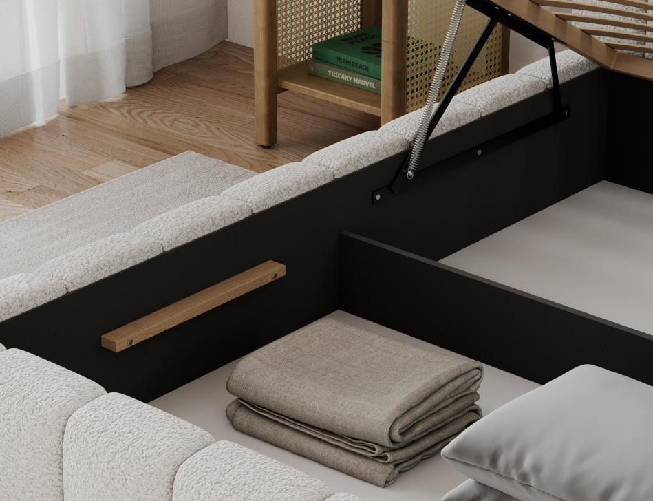 Lamica Upholstered Bed With Container 140x200