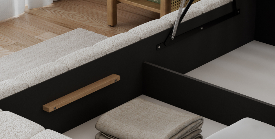 Lamica Upholstered Bed With Container 140x200