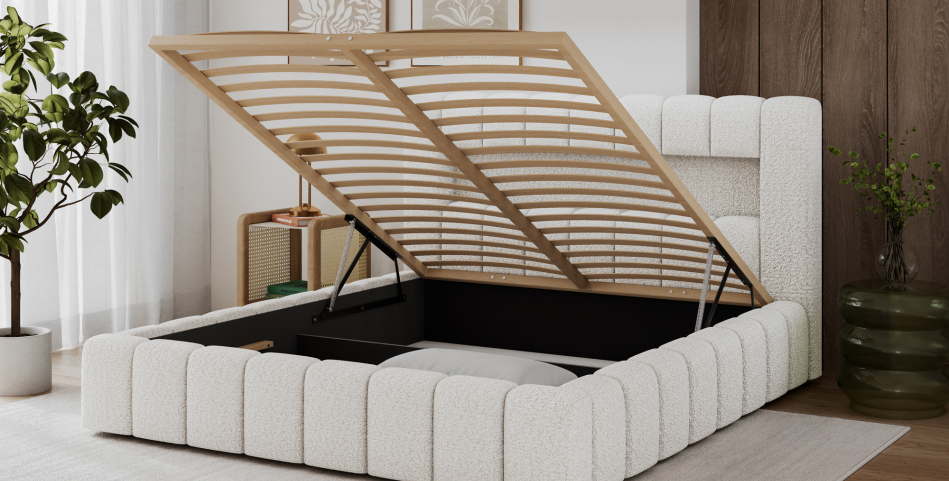 Lamica Upholstered Bed With Container 140x200