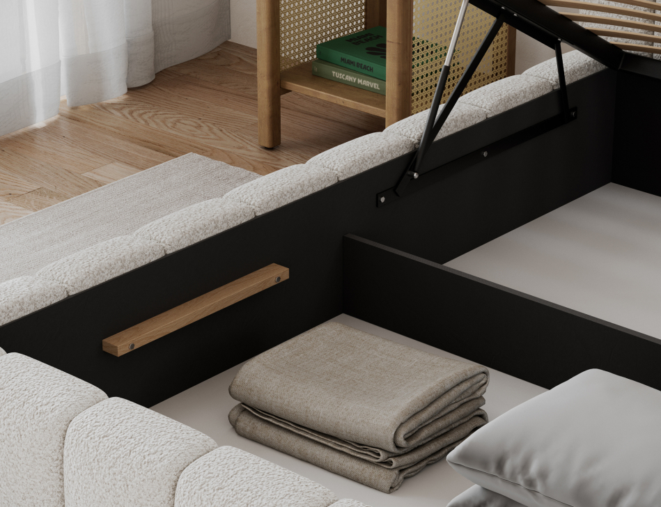 Lamica Upholstered Bed With Container 140x200