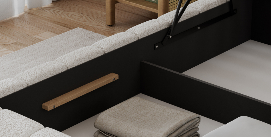Lamica Upholstered Bed With Container 140x200