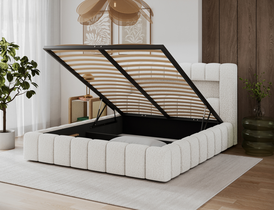 Lamica Upholstered Bed With Container 140x200