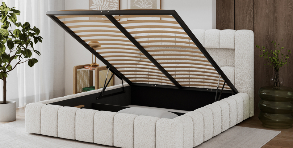 Lamica Upholstered Bed With Container 140x200