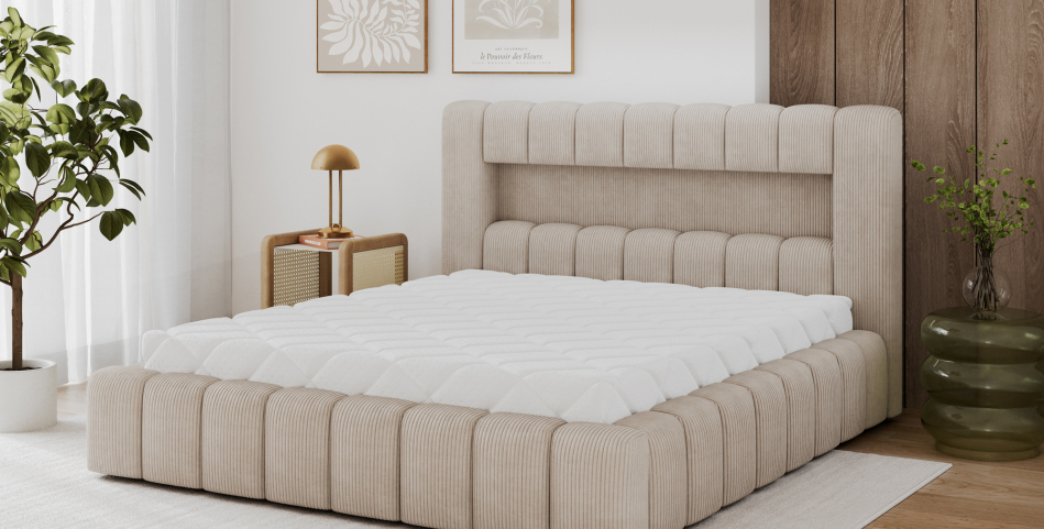 Lamica Upholstered Bed With Container 180x200