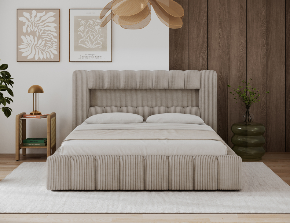 Lamica Upholstered Bed With Container 180x200