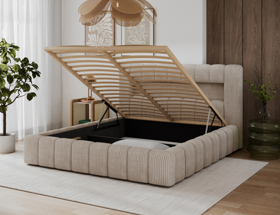 Lamica Upholstered Bed With Container 180x200