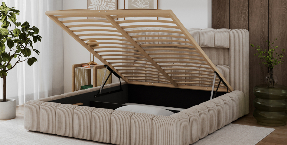 Lamica Upholstered Bed With Container 180x200