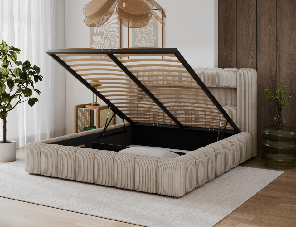 Lamica Upholstered Bed With Container 180x200