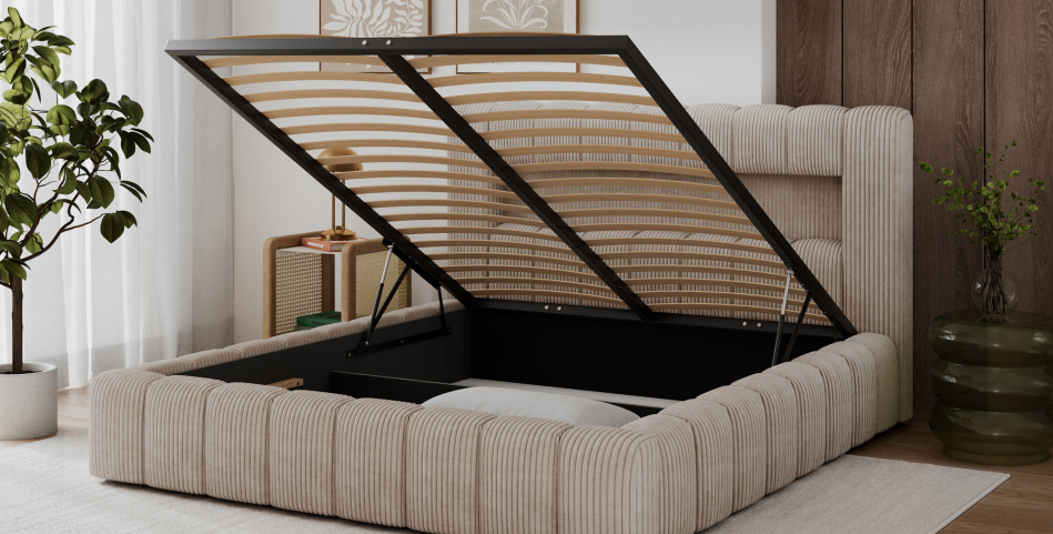 Lamica Upholstered Bed With Container 180x200