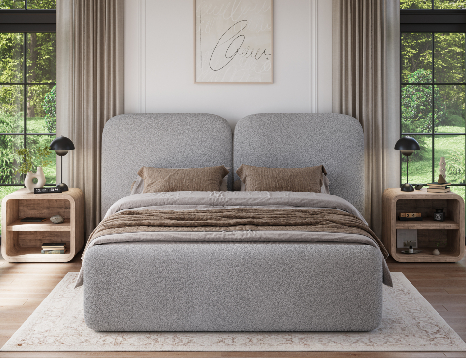 Ollival Upholstered Bed With Container 180x200