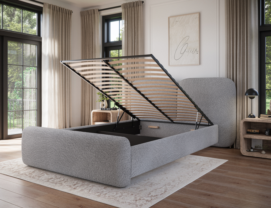 Ollival Upholstered Bed With Container 180x200