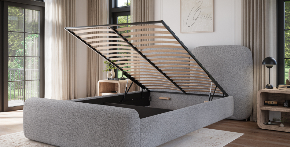 Ollival Upholstered Bed With Container 180x200