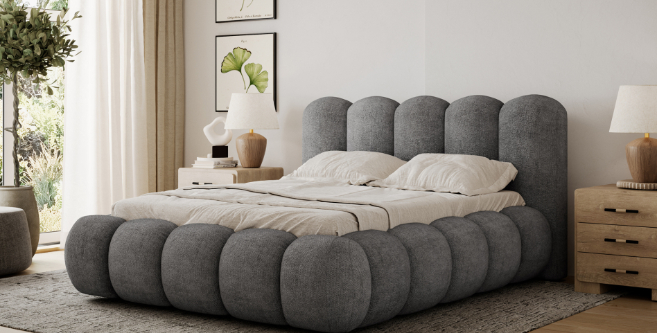 Oloroso Upholstered Bed With Container 180x200