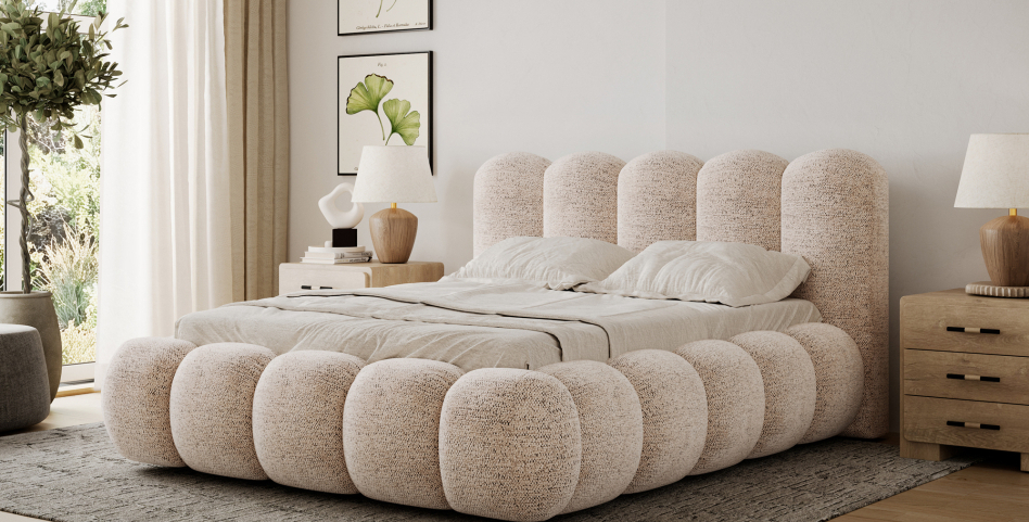 Oloroso Upholstered Bed With Container 180x200