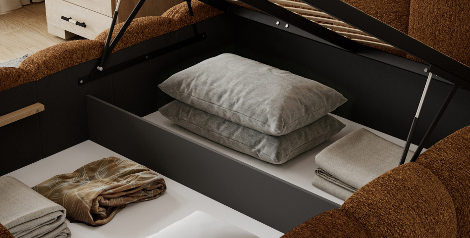 Oloroso Upholstered Bed With Container 180x200
