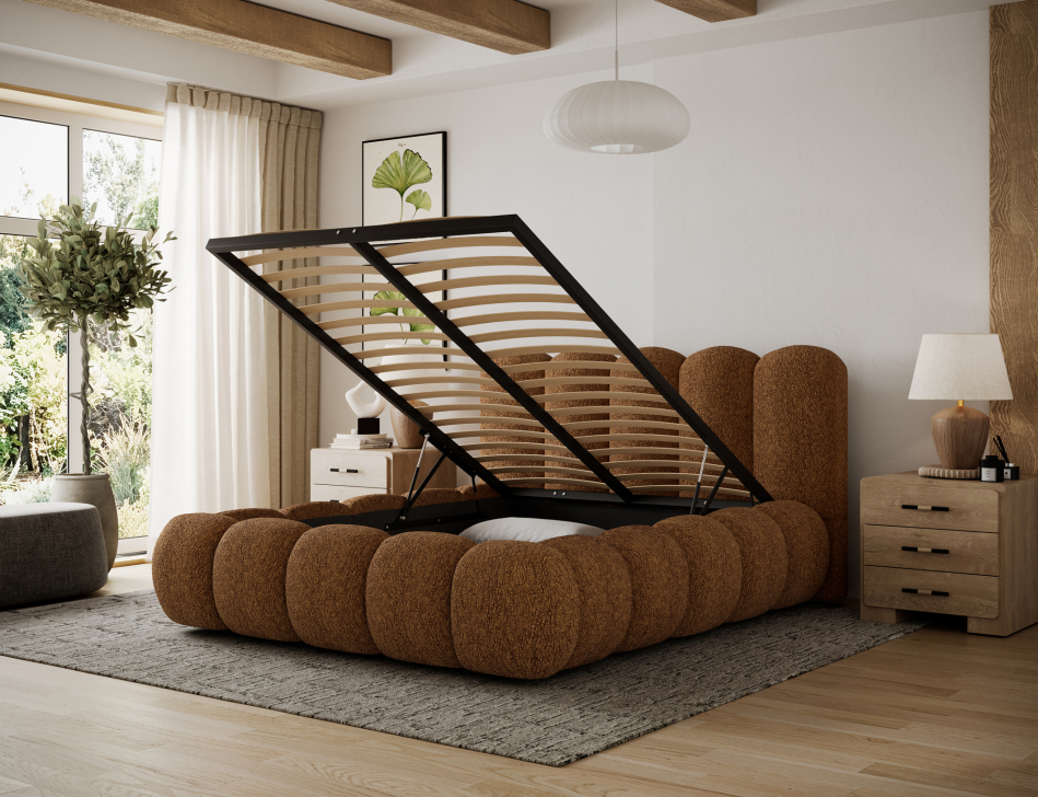 Oloroso Upholstered Bed With Container 180x200