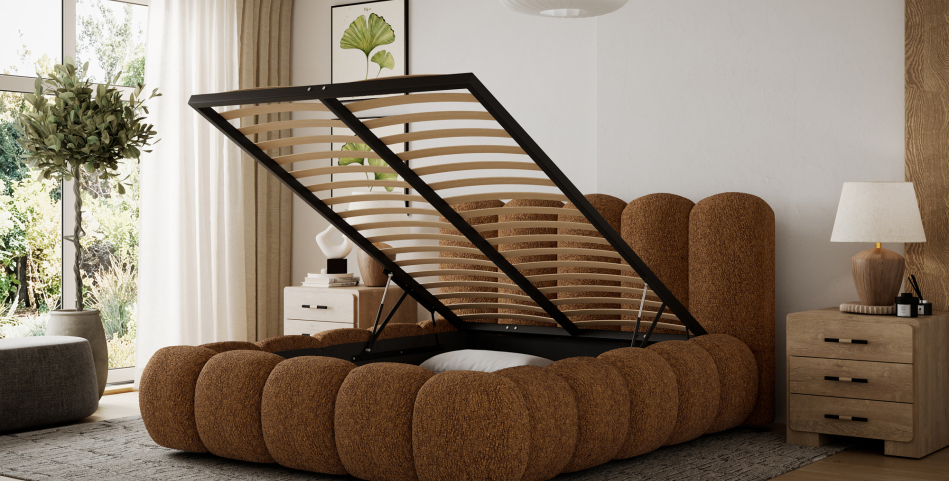 Oloroso Upholstered Bed With Container 180x200
