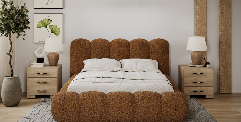 Oloroso Upholstered Bed With Container 180x200