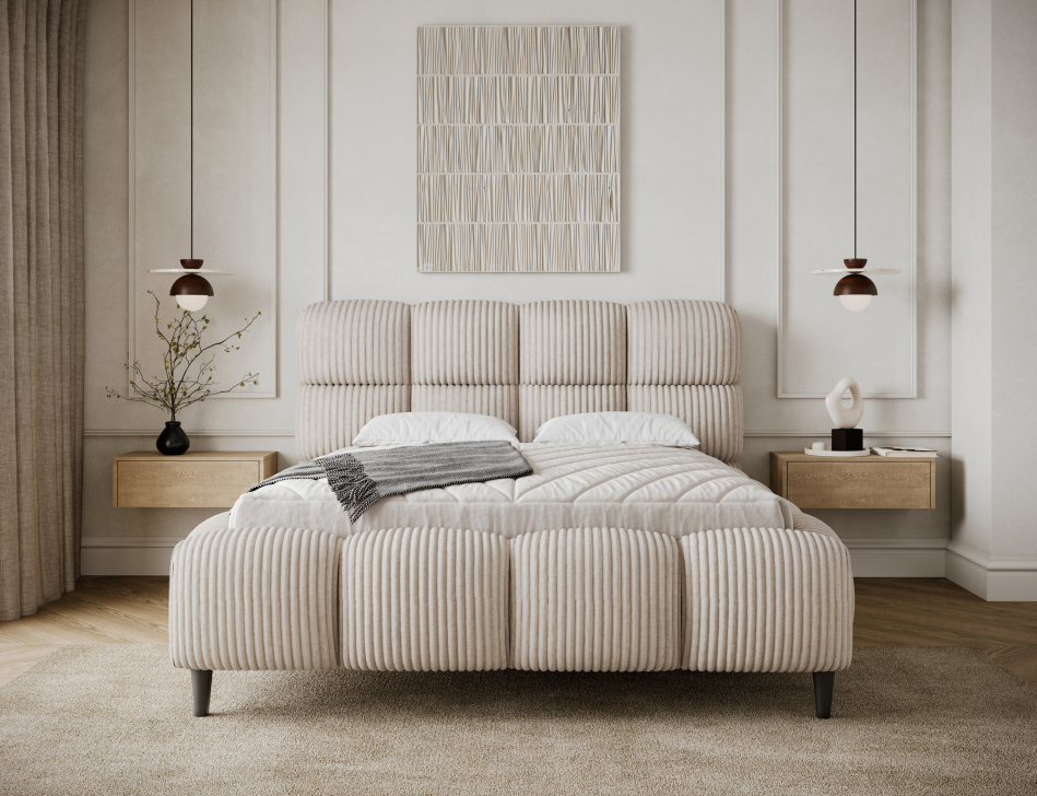 Giberio Upholstered Bed With Container 140x200
