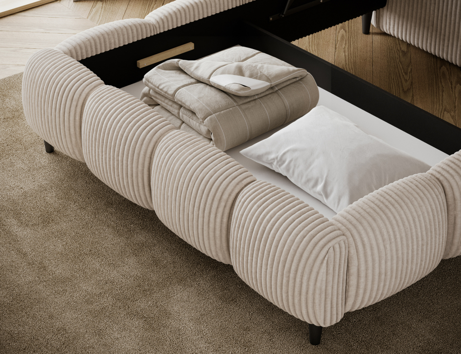 Giberio Upholstered Bed With Container 140x200