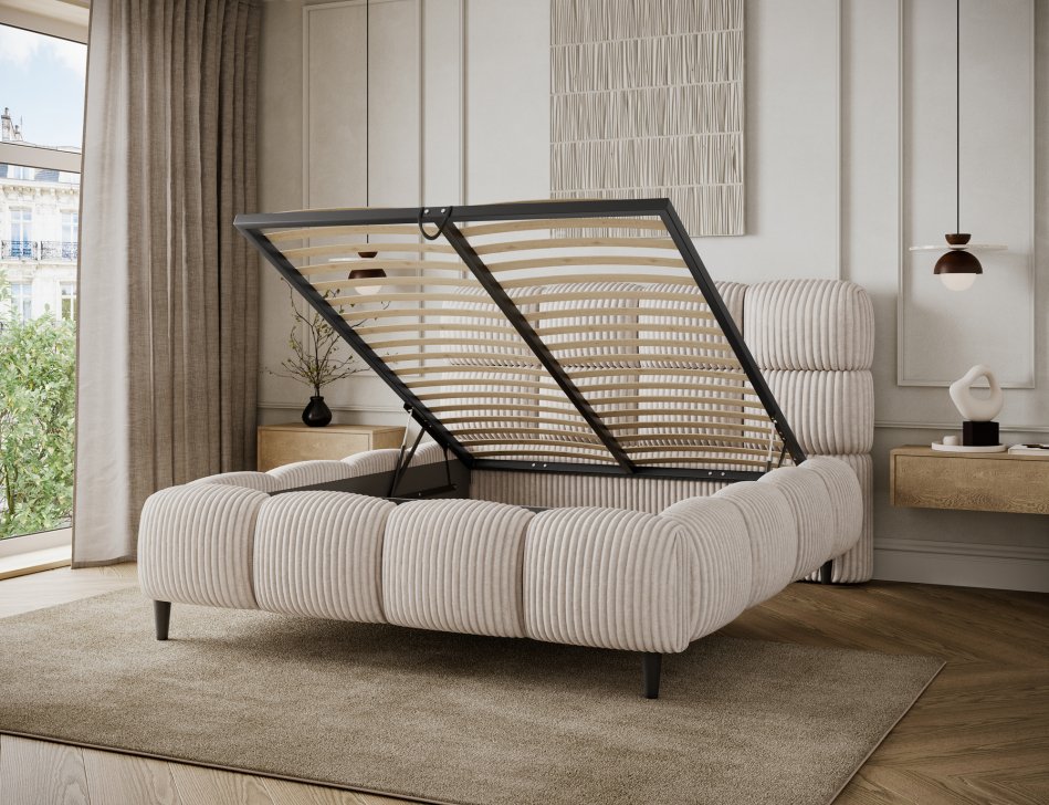 Giberio Upholstered Bed With Container 140x200