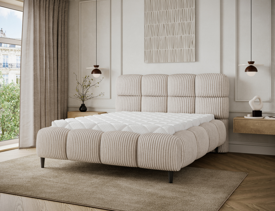 Giberio Upholstered Bed With Container 140x200