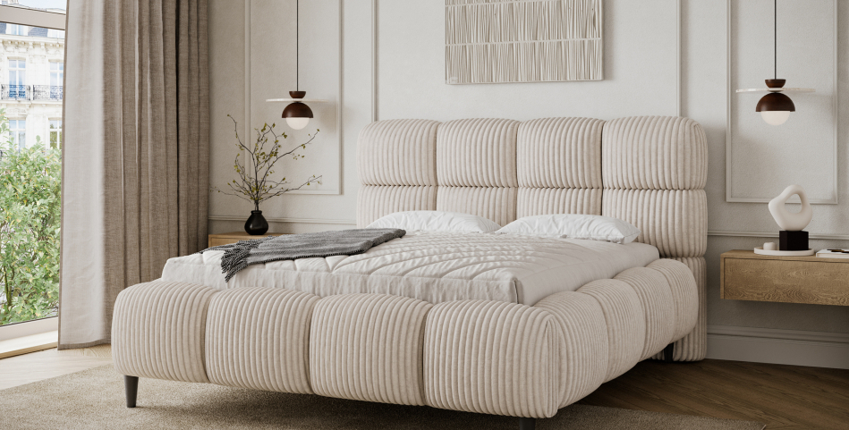 Giberio Upholstered Bed With Container 140x200