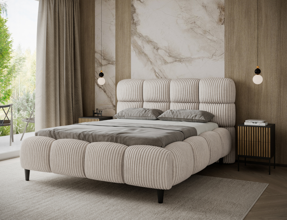 Giberio Upholstered Bed With Container 140x200
