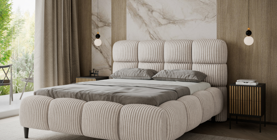 Giberio Upholstered Bed With Container 140x200