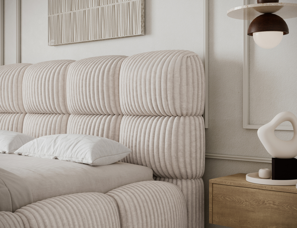 Giberio Upholstered Bed With Container 140x200