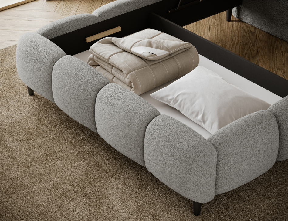 Giberio Upholstered Bed With Container 160x200