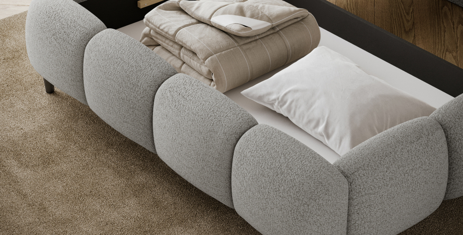 Giberio Upholstered Bed With Container 160x200