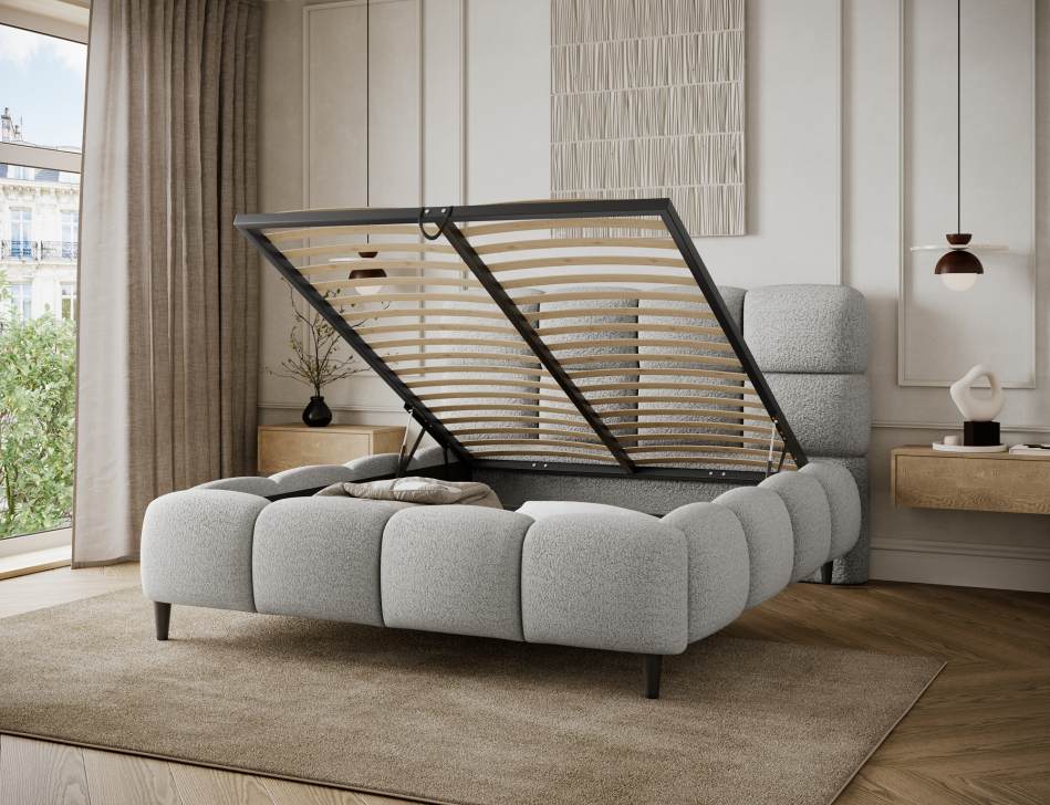 Giberio Upholstered Bed With Container 160x200