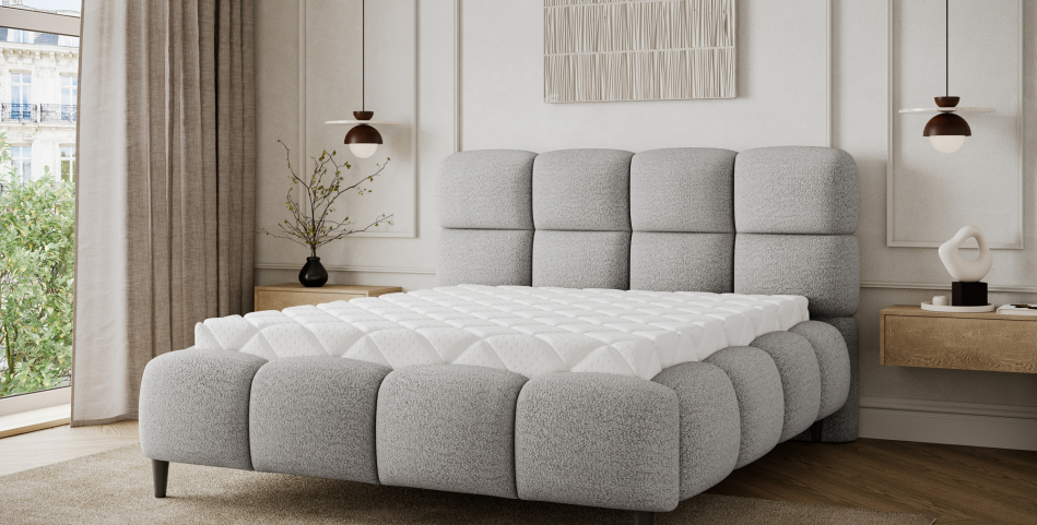 Giberio Upholstered Bed With Container 160x200