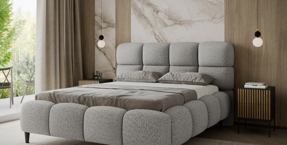 Giberio Upholstered Bed With Container 160x200